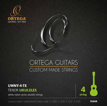Струны для укулеле тенор Ortega Custom White Nylon UWNY-4-TE (R126683)