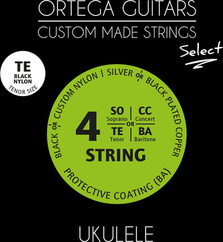 Струны для укулеле тенор Ortega Custom Select Black Nylon UKSBK-TE (R127685)