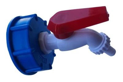 Переходник с краном для еврокуба IBC 60мм х 1/2" (пластик)