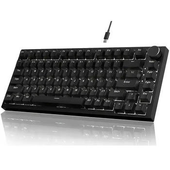 Клавіатура механічна дротова Ajazz Ak820 з підсвіткою RGB Чорні Світчі Чорний