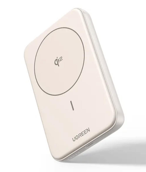 Магнитная батарея UGREEN Ultra-Slim 5000 mA Qi2 Certified Magnetic 15W Wireless Fast Charging для iPhone 16/16 Pro/16 Pro Max, iPhone 15/14/ 13/12 Series