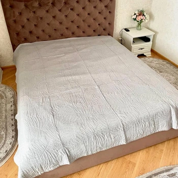 Муслінове покривало Арт-деко Malloory Home Світло-сірий 200х230