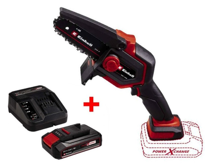 Мощная пила цепная аккумуляторная Einhell GE-PS 18/15 Li BL - Solo: с АКБ 18V 2.5 Ah, шина 158мм, 4,8 м/с
