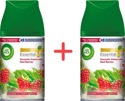 Упаковка змінних аерозольних балонів до Air Wick Freshmatic Life Scents Ранок в лісі 250 мл + 250 мл (4820232970966_1)