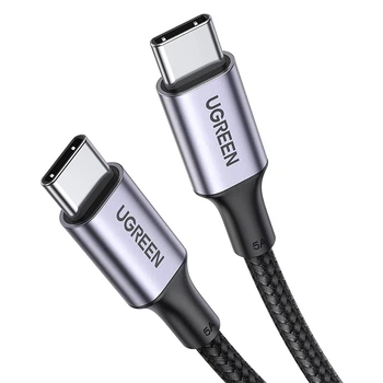 Кабель Ugreen USB Type-C - USB Type-C 5А 100W 70429 (Сріблястий, 2 м)