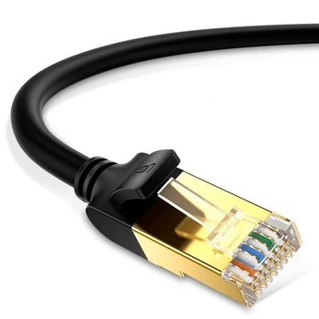 Патч-корд Ugreen NW107 прямий UTP мережевий кабель Ethernet Cat7 з RJ 45 (Чорний, 10м)
