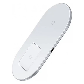 Бездротова зарядка Baseus Simple Wireless Charger 2 в 1 WXJK-С02 (Біла)