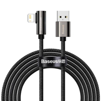 Кабель Lightning Baseus Legend Series Elbow CALCS-A01 (Чорний, 2м, 2.4A)