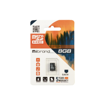 Карта пам'яті Mibrand 8GB microSDHC class 10 (MICDHC10/8GB)