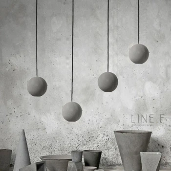 Підвіс MOON CONCRETE у вигляді сірої бетонної кулі Line.F MJ 169-100 GR