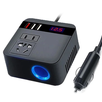 Автомобільний інвертор EAFC In-Car Inverter 150W 220V CN EU (Чорний)