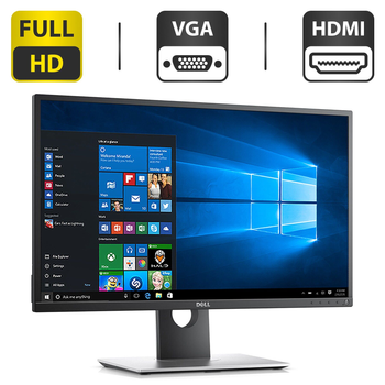 Монитор Dell P2217H / 22" (1920x1080) IPS / 2x USB 2.0, 2x USB 3.0, 1x VGA, 1x HDMI, 1x DisplayPort / VESA 100x100 б/у