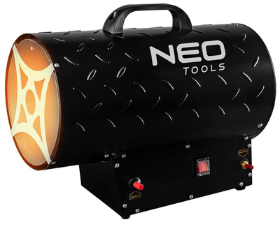 Теплова гармата газова Neo Tools, 30кВт, 300м кв, 1000м куб/год, чорний