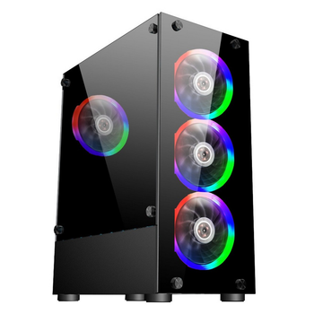 Корпус 1stPlayer V2-A-4F1 Black без БП