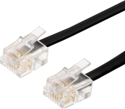 Кабель Helos 6P4C/6P4C 4adr 1.5 m RJ-11 to RJ-11 Black (4005938153039)
