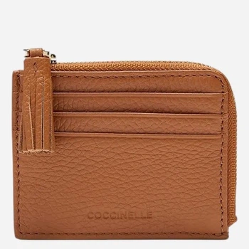 Etui na karty damskie skórzane Coccinelle E2MU0128901-W12 Brązowe (800070341273)