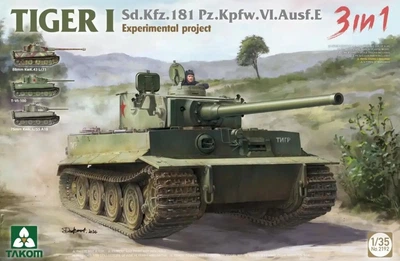 Збірна модель 1/35 Танк Тигр 1 Sd.Kfz.181 Pz.Kpfw.VI.Ausf.E (експериментальний проект) Takom 2192