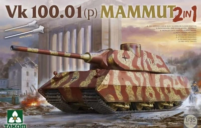 Збірна модель 1/35 Танк VK 100.01(p) Mammut (2в1) Takom 2156