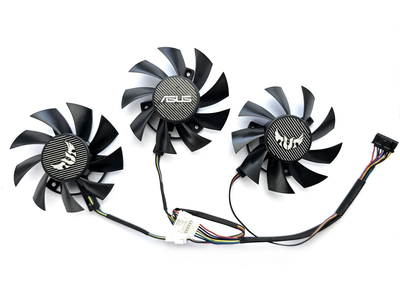 Вентилятор FirstD для видеокарты ASUS (orgnl) FD8015U12D (FD8015U12S T128015BU T128015SU PLA08015B12HH PLA08015S12HH) комплект 3 шт (№355.9)