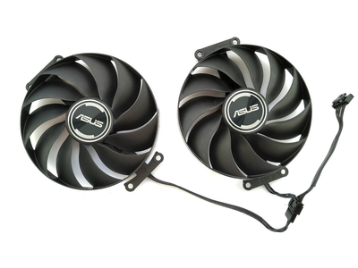 Вентилятор Champion для видеокарты ASUS RTX 4060 Ti 4070 DUAL (orgnl) 90 мм 6-pin CF9015U12D (T129215BU FD9015U12D) комплект 2 шт (№512.1)