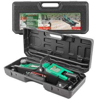 Домкрат подкатной гидравлический 2.5т (h min 90мм , h max 400мм) в кейсе ROCKFORCE RF-T830031DS
