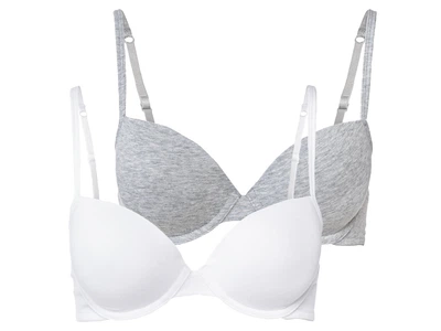 Бюстгальтер набір 2 шт. бавовняні для жінки Esmara LYCRA® 371426-1 85B Різнобарвний