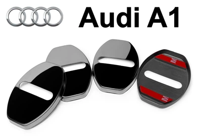 Накладка (заглушка) замка дверей Audi A1 (4 двери) Черные