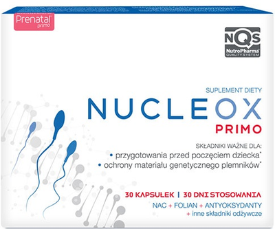 Дієтична добавка NutroPharma Nucleox Primo 30 капсул (5904161800989)