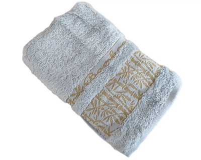 Турецкое бамбуковое махровое полотенце Cestepe 50х90 Bamboo Aymira Light Gray