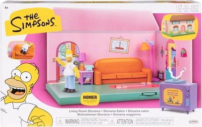 Игровой набор Jakks Pacific THE SIMPSONS Living Room Diorama House Playset Диорама Дом Симпсонов, с фигуркой