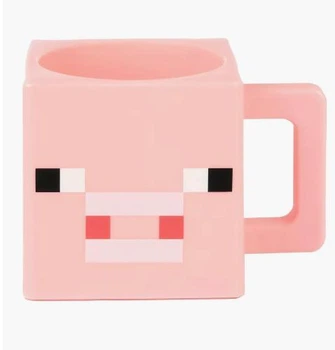 Кружка-чашка из игры Minecraft Поросенок (Свинка) Mojang Jinx Майнкрафт 290 мл Розовая