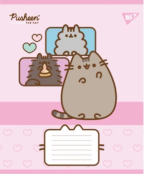 Зошит учнівський YES Pusheen Funny A5 12 аркушів у косу лінію 1 шт (767604) (4823092292025)