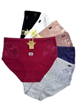 Женские трусики слипы 3XL однотонные 13147 - 7 шт