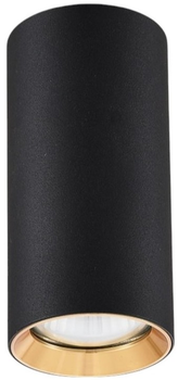 Lampa tuba Light Prestige Manacor 17 cm 1 x GU10 czarno - złota (LP-232/1D - 170 BK/GD)