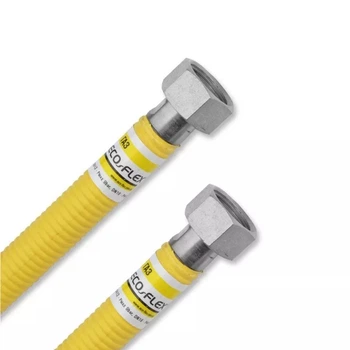 Шланг гнучкий для підключення газу ECO-FLEX Супер вн-вн 3/4"x3/4" 150 см нержавіюче обплетення GS2FF150