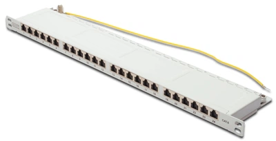 Патч-панель DIGITUS CАТ 6 STP, 19", 0.5U, 24 порти, зібрана, сіра