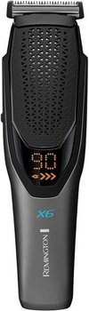 Машинка для стрижки Remington Power X Series X6, мережа+акум., насадок-4, сталь, чорно-сірий