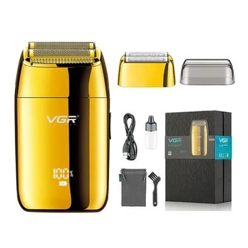 Электробритва VGR V-399 шейвер для сухого и влажного бритья, Waterproof, доп. лезвия, LED Display, metal