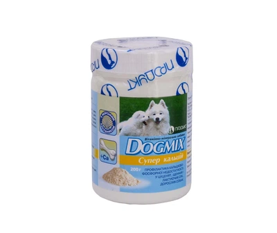 Вітаміни для собак Продукт Dogmix Супер кальцій 200 таблеток