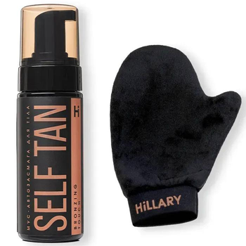 Набір Мус-автозасмага для тіла Hillary Self Tan Bronzing Touc + Рукавиця-аплікатор для автозасмаги Hillary HI-11-867