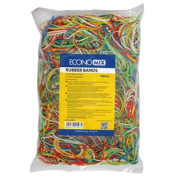 Резинки для денег 1000 г ассорти Economix E41503