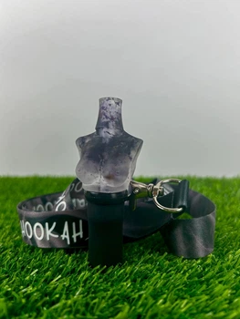 Индивидуальный мундштук "Tits Black flowers" от Vibe Hookah для кальяна