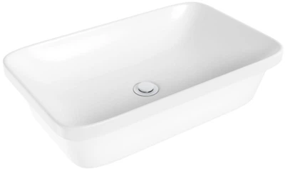 Раковина Helmken 37060000 60 см белая + сифон + донный клапан Click-Clack белый матовый