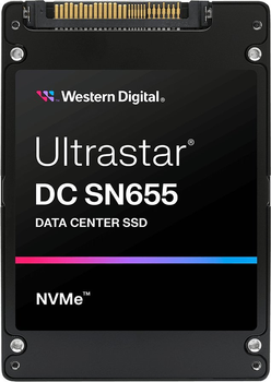SSD dysk Western Digital Ultrastar SN655 15.36TB U.3 NVMe PCIe 4.0 3D NAND TLC (0TS2460)