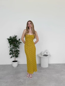 Сарафан женский ARTKNIT Кружево S-M Горчичный (4823093473133)