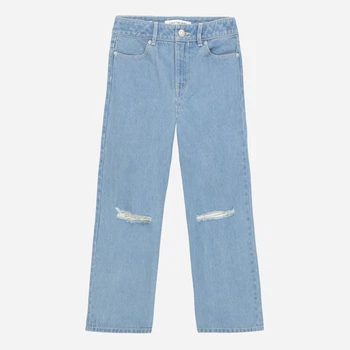 Дитячі широкі джинси для дівчинки Calvin Klein 163559182 134 см Сині (1159834742)