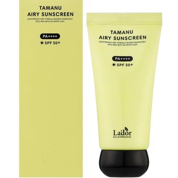 Легкий солнцезащитный крем для лица с маслом тамана La'dor Tamanu Airy Sunscreen SPF 50+ PA++++ 50 мл