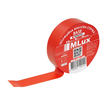 Красная ПВХ изолента MLux BASE (1 шт.)