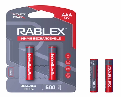 Акумулятор Rablex HR03/AAA 600mAh, на блістері 2шт (ціна за 2шт)