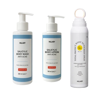 Комплекс для тіла проти висипань та сонячного пошкодження SPF 50+ Hillary Body Care